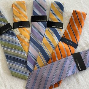 Jones New York Men's Striped Ties - Vibrant Collection